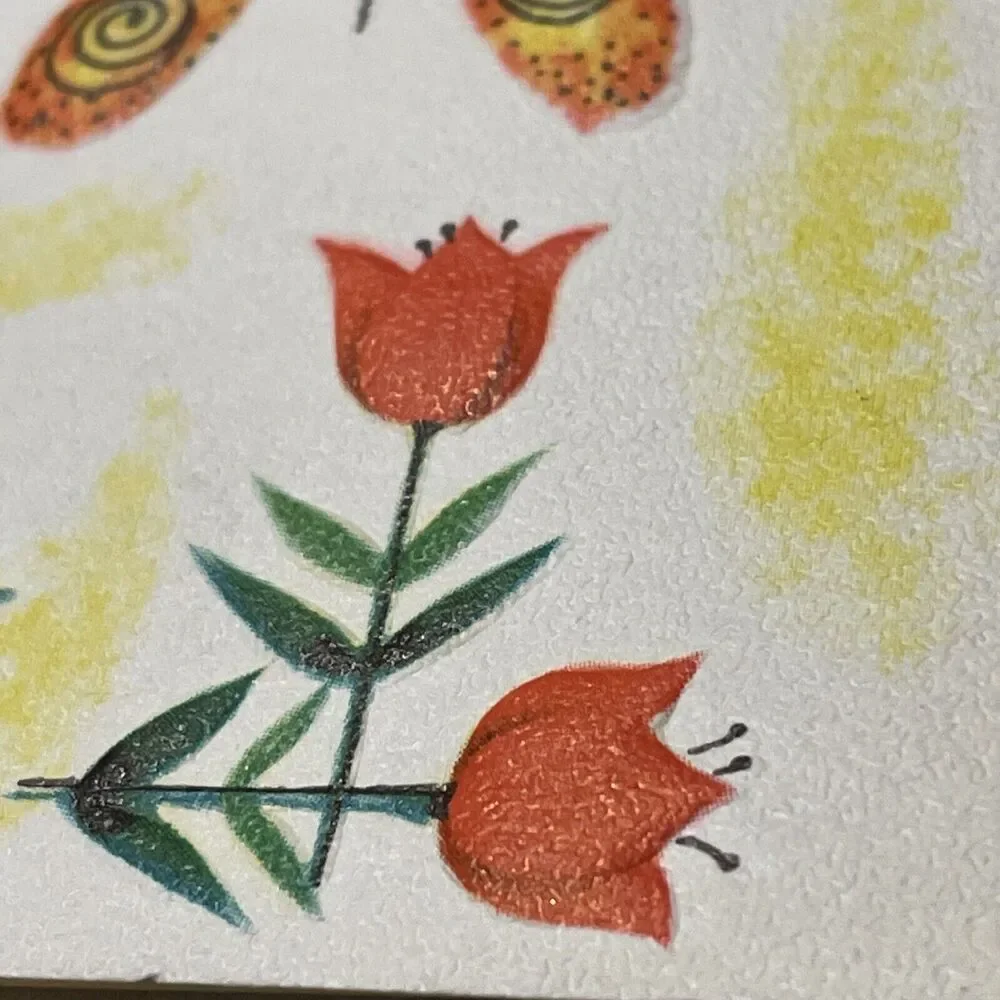 Vtg Volland Easter Greeting Card Daughter Butterfly